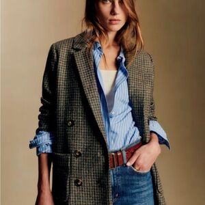 Sezane Michele Moss houndstooth blazer
